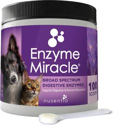Nusentia Enzyme Miracle Digestive & Metabolic Dog & Cat Supplement, 273g jar