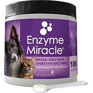 Nusentia Enzyme Miracle Digestive & Metabolic Dog & Cat Supplement, 273g jar