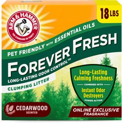 Arm & Hammer Litter Forever Fresh Cedarwood Clumping Cat Litter, 18-lb box