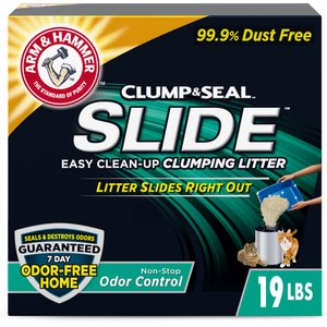 Arm & Hammer Litter SLIDE Easy Clean-Up Clumping Cat Litter Non-Stop Odor Control with 10 Days of Odor Control, 19-lb box
