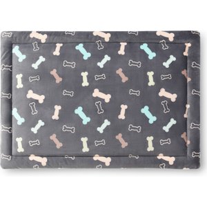 Allisandro Comfort Dog & Cat Crate Mat, Grey Bone, 24 x 18-in