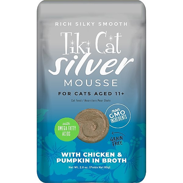 Tiki Cat Silver Mousse Chicken & Pumpkin Grain-Free Senior Wet Cat Food
