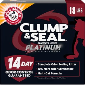 Arm & Hammer Litter Platinum Clump & Seal Cat Litter, 18-lb box