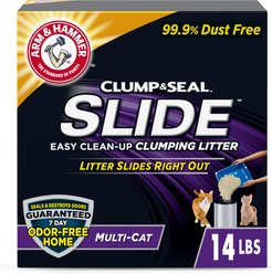 Arm & Hammer Litter Slide Multi-Cat Scented Clumping Clay Cat Litter, 14-lb box