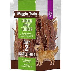 Waggin' Train Chicken Jerky Tenders Limited Ingredient High-Protein Dog Treats, 36-oz bag