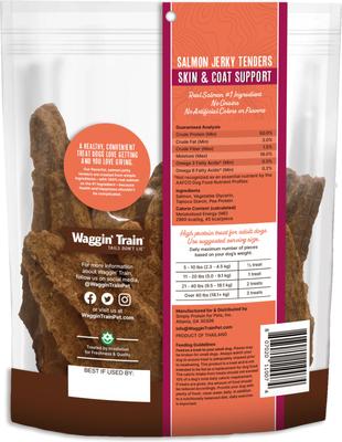 Show full view: Waggin' Train Salmon Jerky Tenders Grain-Free High-Protein Dog Treats, 36-oz bag slide 3 of 8