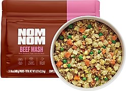 Nom Nom Freshly-Made Frozen Grain-Free Beef Mash Dog Food, 14-oz pouch, bundle of 14 
