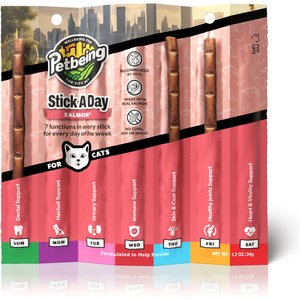 PetBeing Stick a Day 7-in-1 Daily Salmon Chew Supplement for Cats, 7 count