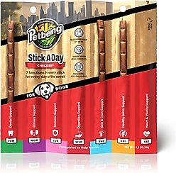PetBeing Stick a Day 7-in-1 Daily Chicken Chew Supplement for Dogs, 7 count