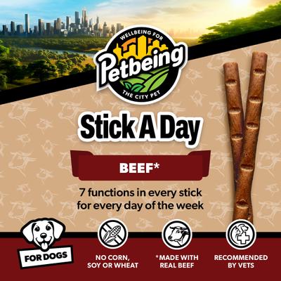 Show full view: PetBeing Stick a Day 7-in-1 Daily Beef Chew Supplement for Dogs, 28 count slide 9 of 10