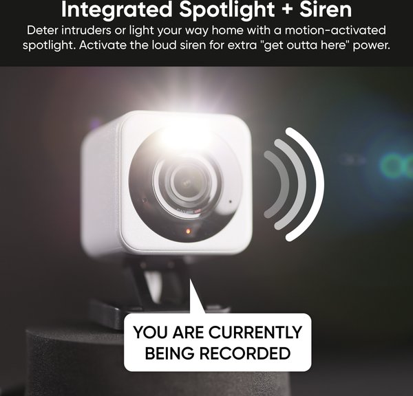 Show full view: Wyze Cam v4 Indoor & Outdoor Pet Camera, White slide 2 of 12