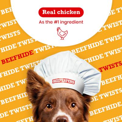 Show full view: Beefeaters Beefhide Twist Chicken Jerky Dog Treats, 1.41-oz, case of 12 slide 5 of 8