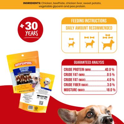 Show full view: Beefeaters Beefhide Kabobs Jerky Dog Treats, 40-oz bag slide 6 of 8