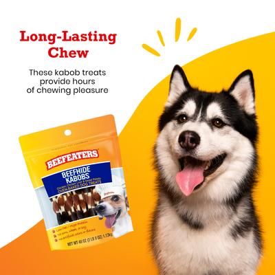 Show full view: Beefeaters Beefhide Kabobs Jerky Dog Treats, 40-oz bag slide 4 of 8