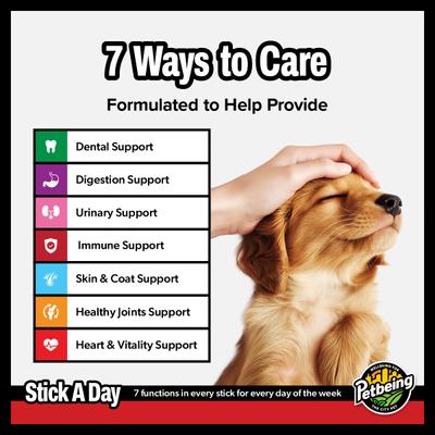 Show full view: PetBeing Stick a Day 7-in-1 Daily Chicken Chew Supplement for Dogs, 7 count slide 7 of 9