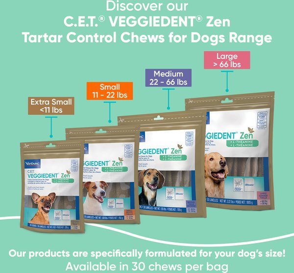 Virbac C.E.T. VeggieDent Zen Dental Chews for Medium Dogs