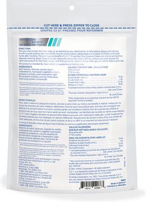 Show full view: Virbac C.E.T. Enzymatic Dental Chews for X-Small Dogs, under 11-lbs, 8.4-oz bag slide 9 of 10