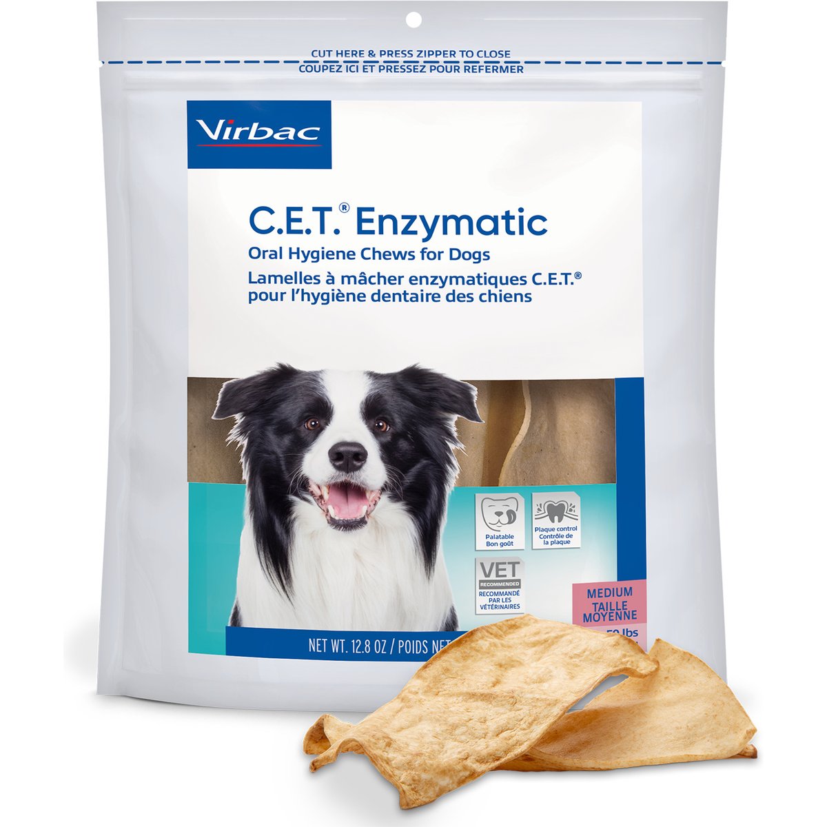 Virbac C.E.T. Enzymatic Dental Chews for Medium Dogs, 12.8-oz bag