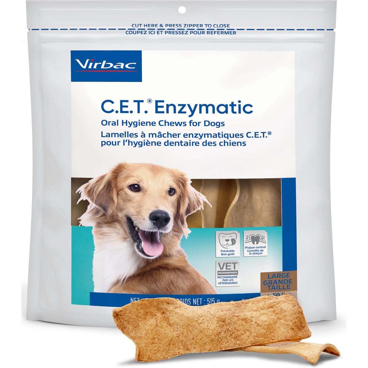 Virbac C.E.T. Enzymatic Dental Chews for Large Dogs, over 50-lbs, 3.39-lb bundle