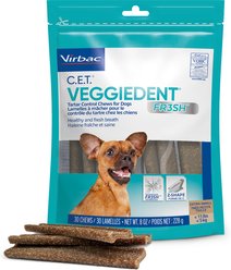 Virbac C.E.T. VeggieDent Fr3sh Dental Chews for X-Small Dogs, 30 count