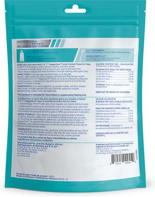 Show full view: Virbac C.E.T. VeggieDent Fr3sh Dental Chews for X-Small Dogs, 30 count slide 3 of 10