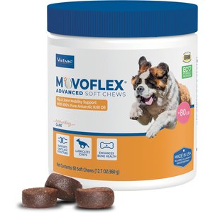 Virbac MOVOFLEX Advanced Soft Chews Joint Supplement for Large Breed Dogs, 60 count