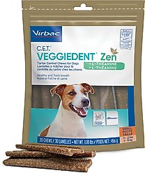 Virbac C.E.T. VeggieDent Zen Dental Chews for Small Dogs, 30 count