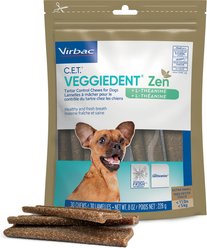 Virbac C.E.T. VeggieDent Zen Dental Chews for X-Small Dogs, under 11-lbs, 30 count