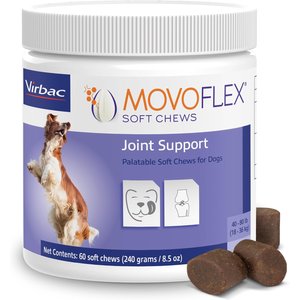 Virbac MOVOFLEX Soft Chews Joint Supplement for Medium Breed Dogs, 60 count