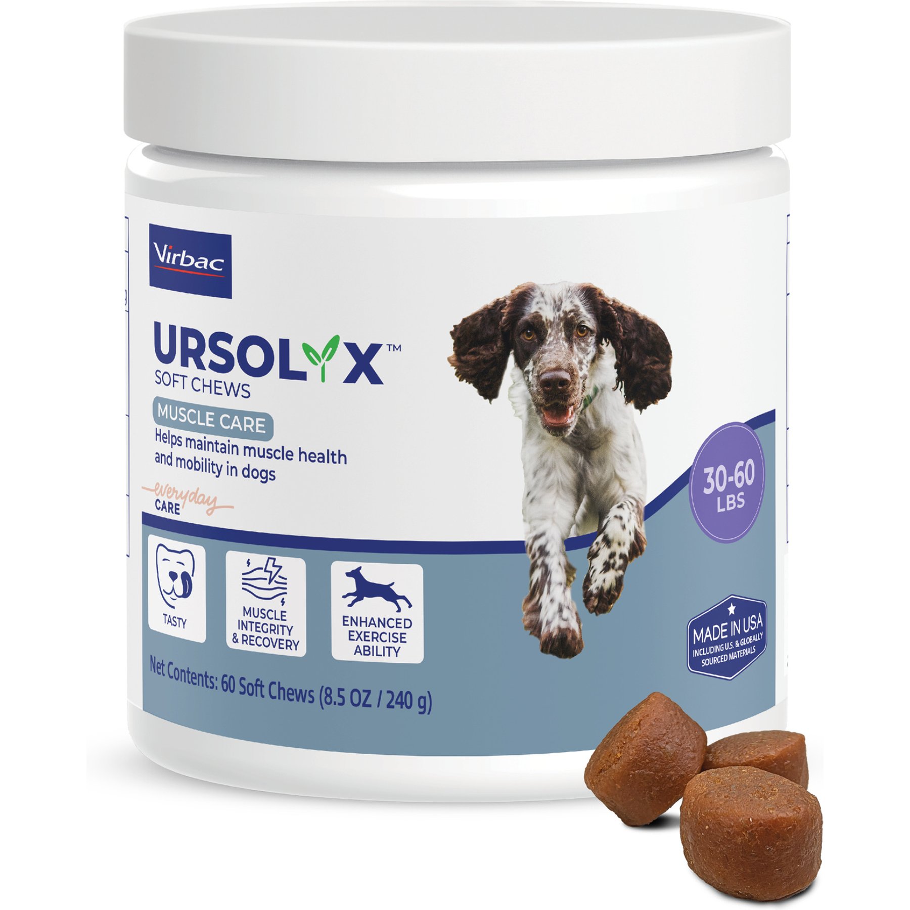 Virbac URSOLYX Soft Chew Supplement for Medium Breed Dogs, 60 count