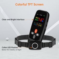 Pawious T800+ Waterproof Dog Training & Bark Collar, 6 to 24-in neck, Black slide 2 of 8