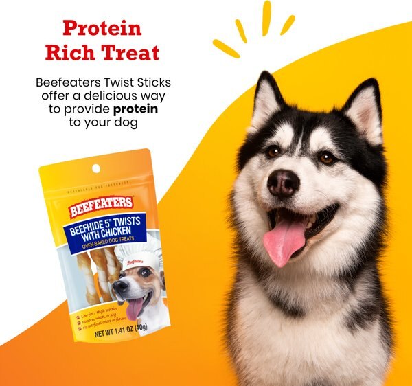 Beefeaters Beefhide Twist Chicken Jerky Dog Treats