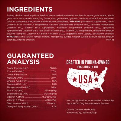 Show full view: Purina ONE True Instinct Natural High Protein with Real Turkey & Venison Dry Dog Food, 36-lb bag slide 7 of 11