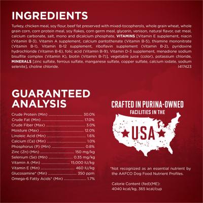 Show full view: Purina ONE True instinct with A Blend of Real Turkey & Venison Dry Dog Food, 3.8-lb bag slide 7 of 11