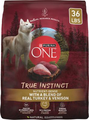 Show full view: Purina ONE True Instinct with Real Turkey & Venison High Protein Adult Dry Food + Milk-Bone Original Large Biscuit Dog Treats slide 6 of 9