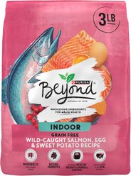 Purina Beyond Simply Indoor Wild-Caught Salmon, Egg & Sweet Potato Recipe Grain-Free Dry Cat Food, 3-lb bag