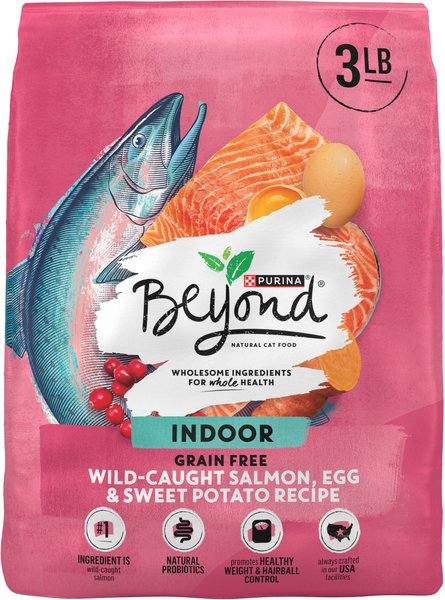 Purina Beyond Simply Indoor Wild-Caught Salmon, Egg & Sweet Potato Recipe Grain-Free Dry Cat Food
