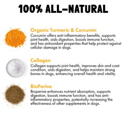 Show full view: Legitpet Turmeric Curcumin Chews Joint Supplement for Dogs, 120 count slide 5 of 8