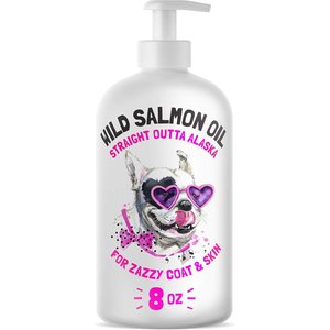Legitpet Wild Caught Alaskan Salmon Oil Liquid Skin & Coat Supplement for Dogs & Cats, 8-fl oz bottle