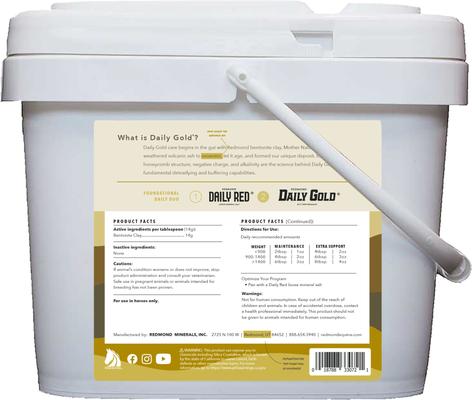 Show full view: Redmond Daily Gold Stress Relief Digestive Support Supplement for Horses, 25-lb tub slide 2 of 3