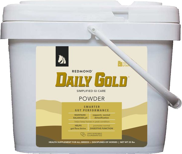 Show full view: Redmond Daily Gold Stress Relief Digestive Support Supplement for Horses, 25-lb tub slide 1 of 3