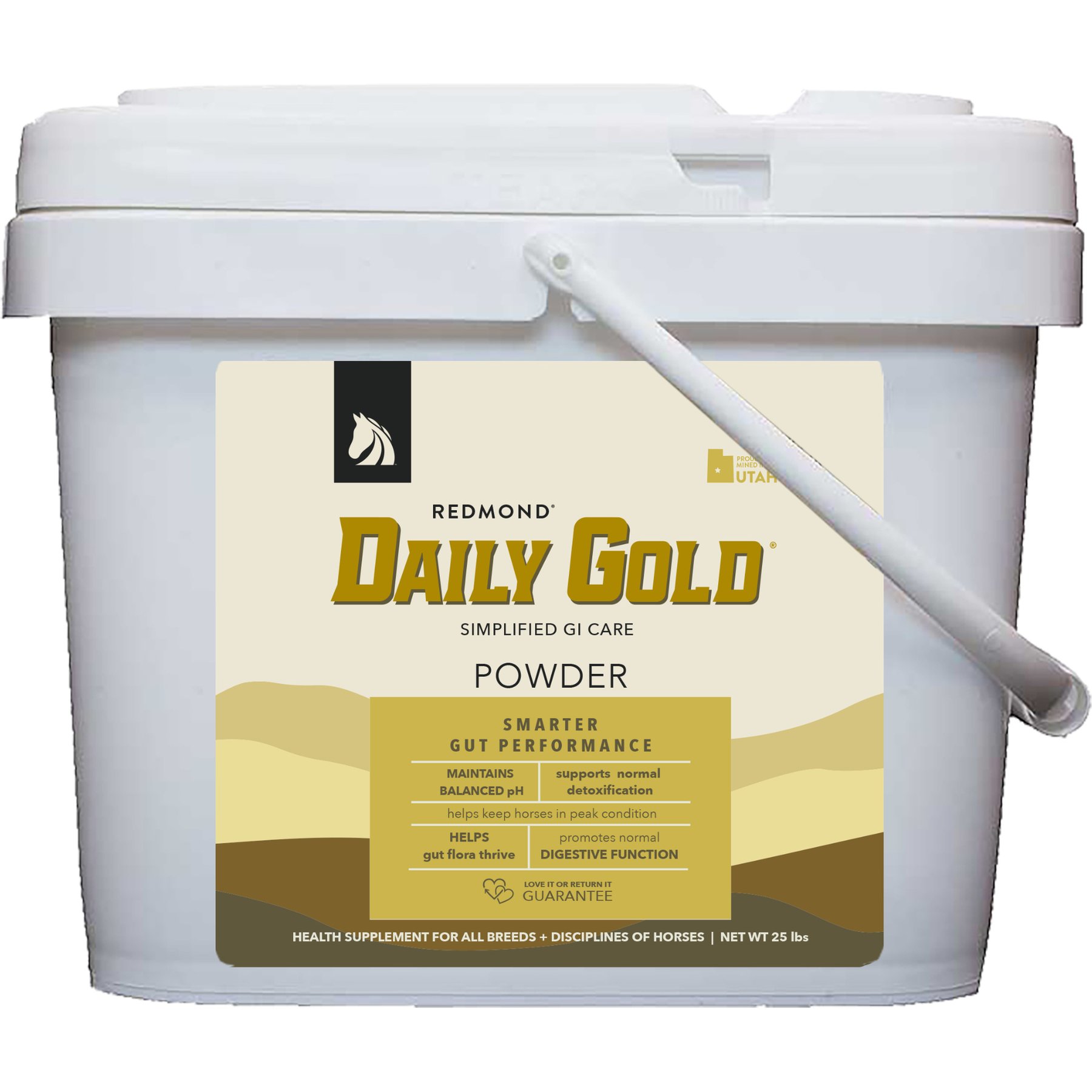 Redmond Daily Gold Stress Relief Digestive Support Supplement for Horses, 25-lb tub