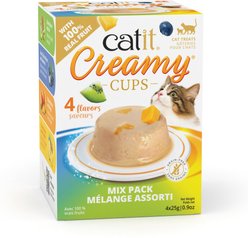 Catit Creamy Cups with Fruit Variety Pack Cat Lickable Treat, 0.9-oz cup, 4 count