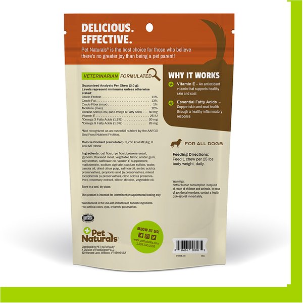 Show full view: Pet Naturals Skin + Coat Dog Chews, 30 count slide 3 of 10
