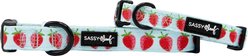 Sassy Woof I Woof You Berry Much Dog Collar, Large: 26-in neck, 1-in wide