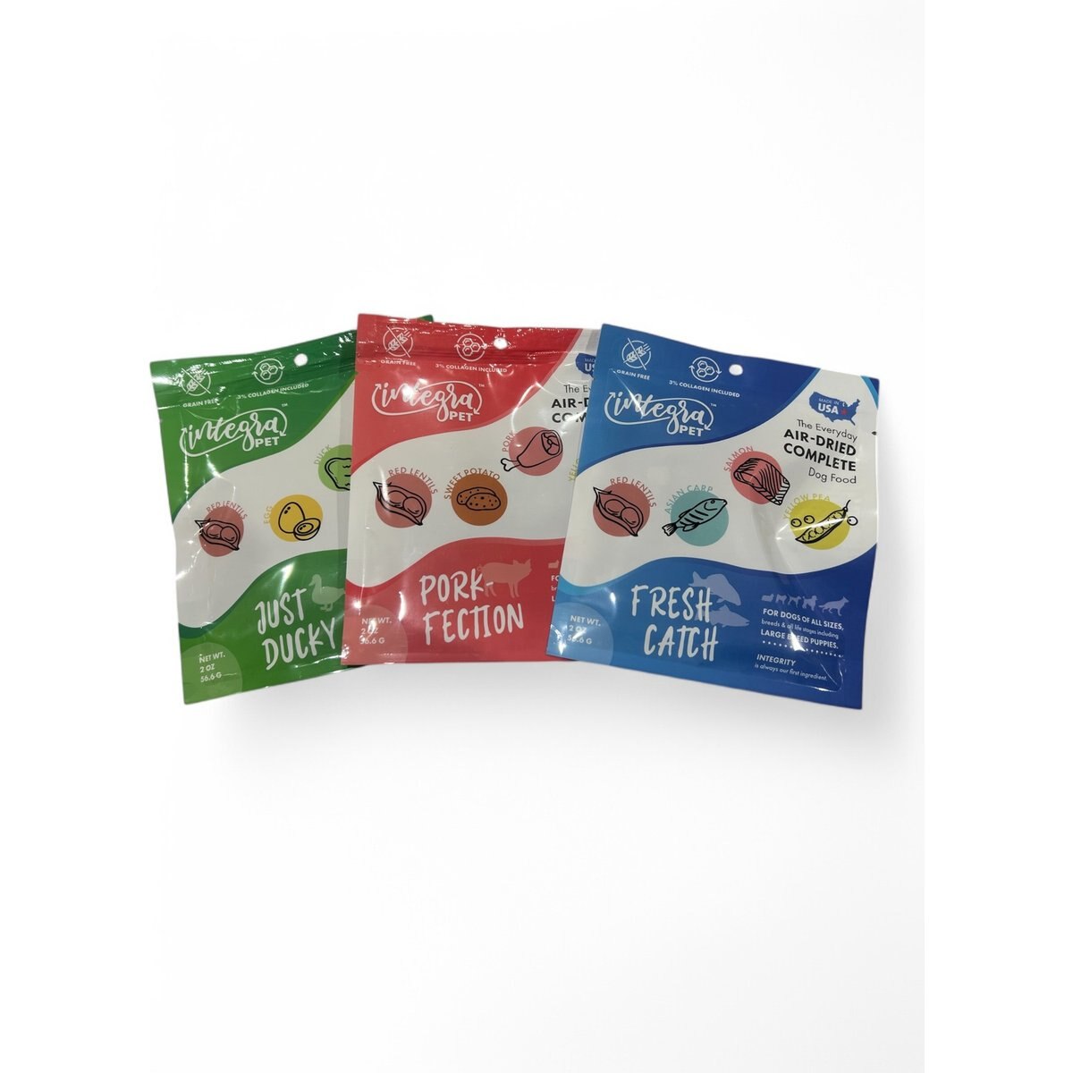 Chasing Our Tails Integra Pet Grain-Free Variety Pack Air Dried Dog Food, 6-oz bag
