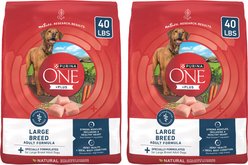 Purina ONE +Plus Natural Large Breed Chicken Muscle & Joint Support Dry Dog Food, 80-lb bundle