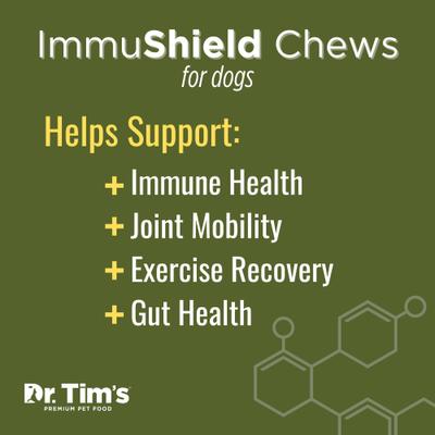 Show full view: Dr. Tim's ImmuShield Liver Flavored Chews Supplement for Dogs, 60 count slide 3 of 7