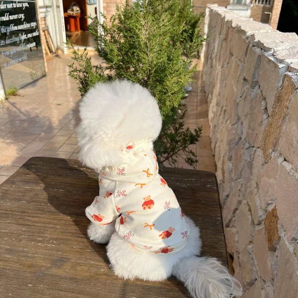 Show full view: Dolly Pet Festive Bow Bear Dog Hoodie, XX-Large slide 3 of 4