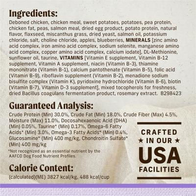 Show full view: Merrick Lil' Plates Grain-Free Small Breed Dry Dog Food Puppy Real Chicken + Sweet Potato Recipe, 12-lb bag slide 7 of 12